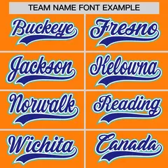 Orange White Royal Baseball Jersey 4