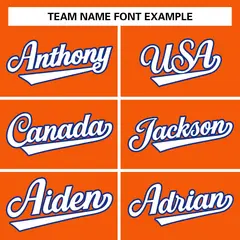Orange White-Royal Varsity Full-Snap Letterman Jacket 3