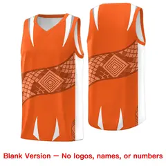Orange White Snake Scale Venomous Fang Graffiti Basketball Jersey 6