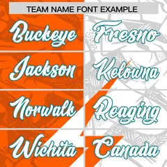 Orange White Split Lightning Pattern Football Jersey 3