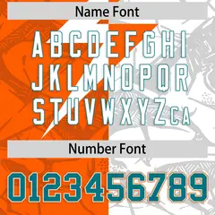 Orange White Split Lightning Pattern Football Jersey 4