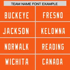 Orange White Square Neckline Football Jersey 3