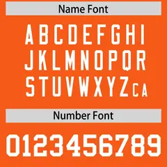 Orange White Square Neckline Football Jersey 4