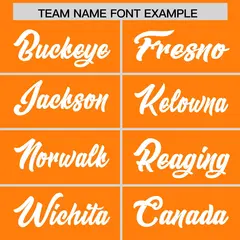Orange White Star Pattern Raglan Sleeves Football Jersey 3