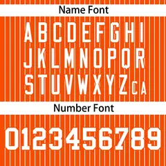 Orange White Striped Pullover Baseball Jersey 4