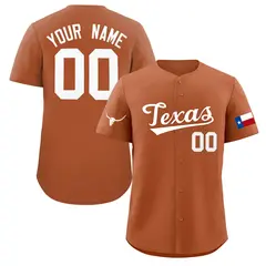 Orange White Texas Flag Classic Authentic Baseball Jersey