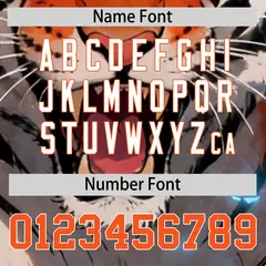 Orange White Tiger Graffiti Animal Series Baseball Jersey 4