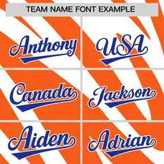 Orange White Tiger Stripe Gradient Baseball Jersey 3