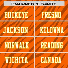 Orange White Tiger Stripe Graffiti Authentic Football Jersey 3