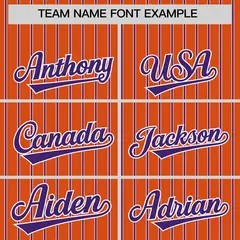 Orange White Tricolor Stripe Baseball Jersey 3