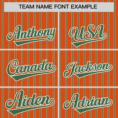 Orange White Tricolor Stripe Baseball Jersey 3