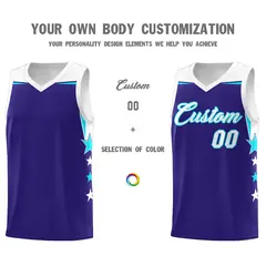 Orange White Two Tone Side Star Color Block Basketball Jersey 3