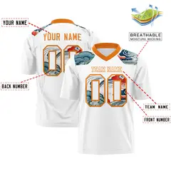 Orange White Ukiyo-e Auspicious Clouds Graffiti Football Jersey 2