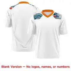 Orange White Ukiyo-e Auspicious Clouds Graffiti Football Jersey 7