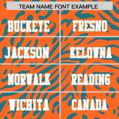 Orange White Zebra Stripes Football Jersey 3