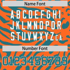 Orange White Zebra Stripes Football Jersey 4