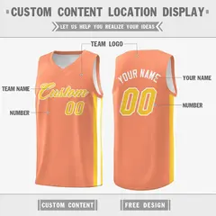 Men's Orange Yellow Classic Basketball Jersey 2