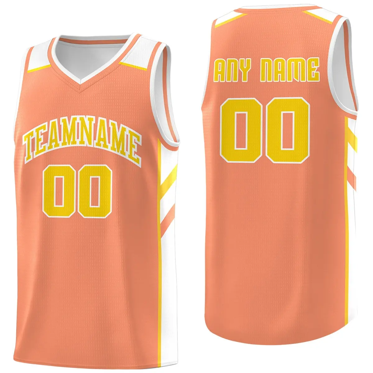 Men's Orange Yellow Classic Basketball Jersey
