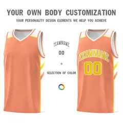 Men's Orange Yellow Classic Basketball Jersey 3