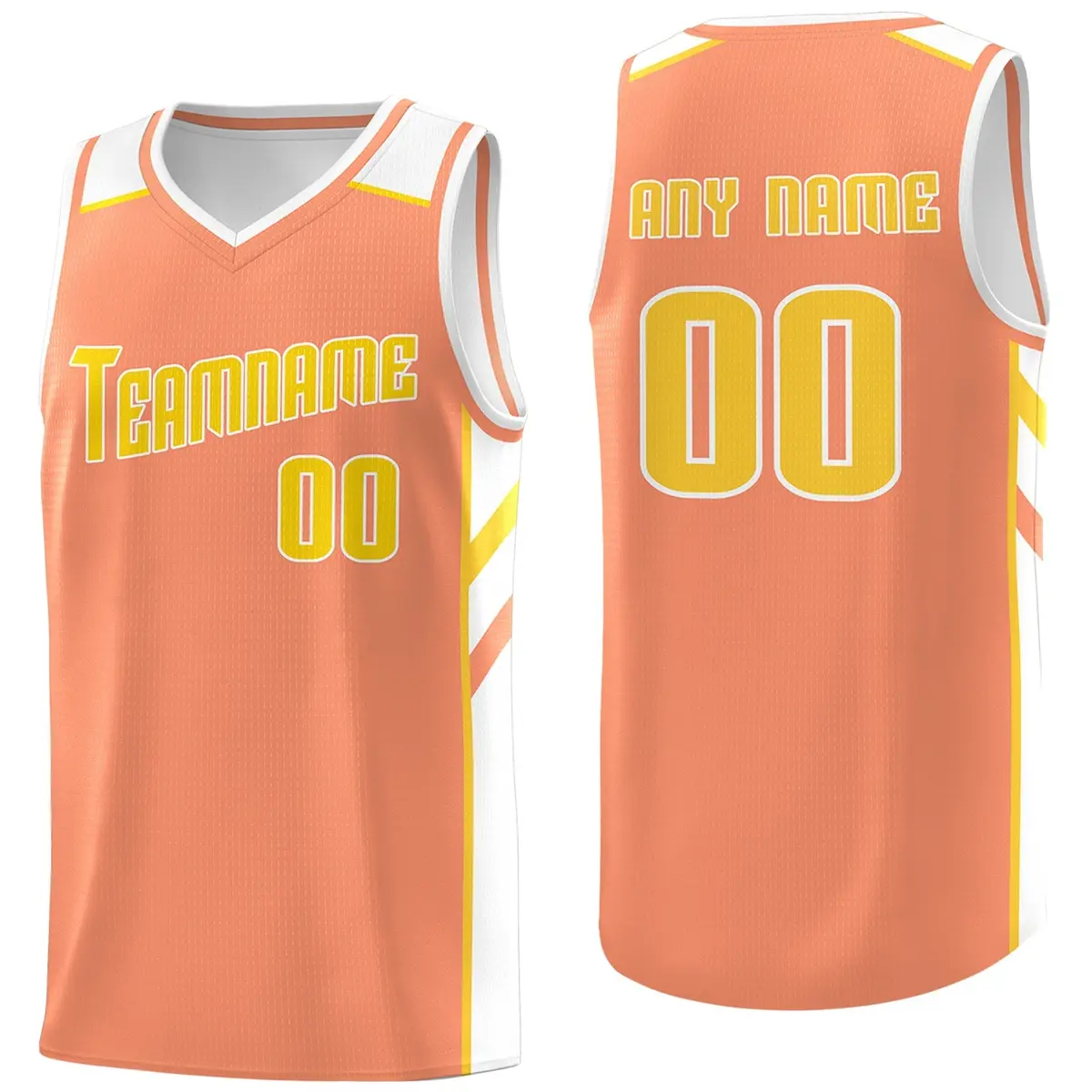 Men's Orange Yellow Classic Basketball Jersey