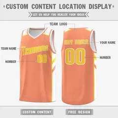 Men's Orange Yellow Classic Basketball Jersey 2