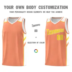 Men's Orange Yellow Classic Basketball Jersey 3