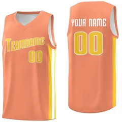 Orange Yellow Classic Breathable Basketball Jersey