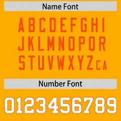 Orange Yellow Color Block Authentic Football Jersey 4