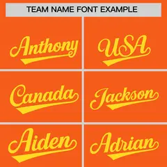 Orange Yellow Graffiti Wind Mark Baseball Jersey 3
