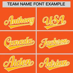 Orange Yellow Side Camo Baseball Jersey 3