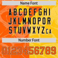 Orange Yellow Split Lightning Pattern Football Jersey 4