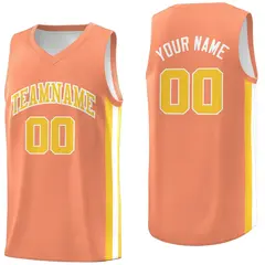 Orange Yellow-White Classic Basketball Jersey