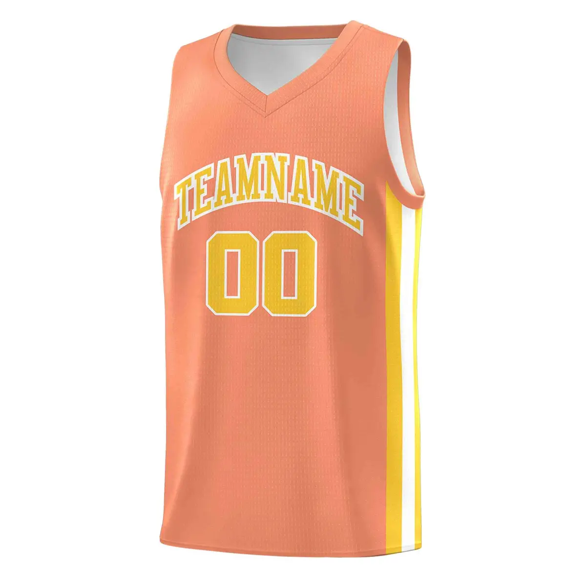 Orange Yellow-White Classic Mesh Sport Basketball Jersey