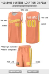 Orange Yellow-White Classic Sets Basketball Uniform Jersey 2