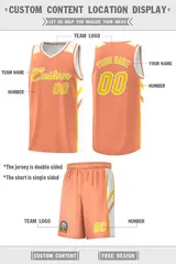 Orange Yellow-White Classic Sets Basketball Uniform Jersey 2