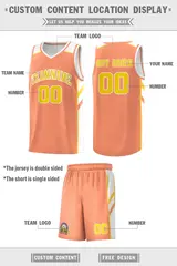 Orange Yellow-White Classic Sets Basketball Uniform Jersey 2