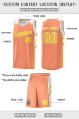 Orange Yellow-White Classic Sets Basketball Uniform Jersey 2