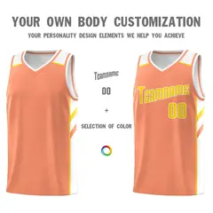 Orange Yellow-White Classic Sets Basketball Uniform Jersey 3