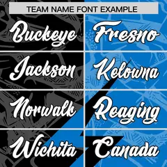 Panther Blue Black Split Lightning Pattern Football Jersey 3