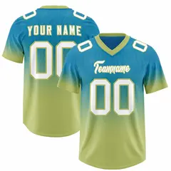Panther Blue Champagne Gradient Outdoor Football Jersey