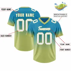 Panther Blue Champagne Gradient Outdoor Football Jersey 2