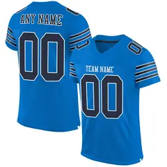 Panther Blue Navy-White Classic Mesh Football Jersey 1