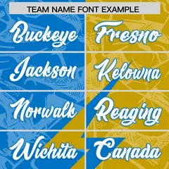 Panther Blue Old Gold Split Lightning Pattern Football Jersey 3