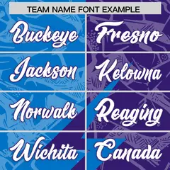 Panther Blue Purple Split Lightning Pattern Football Jersey 3