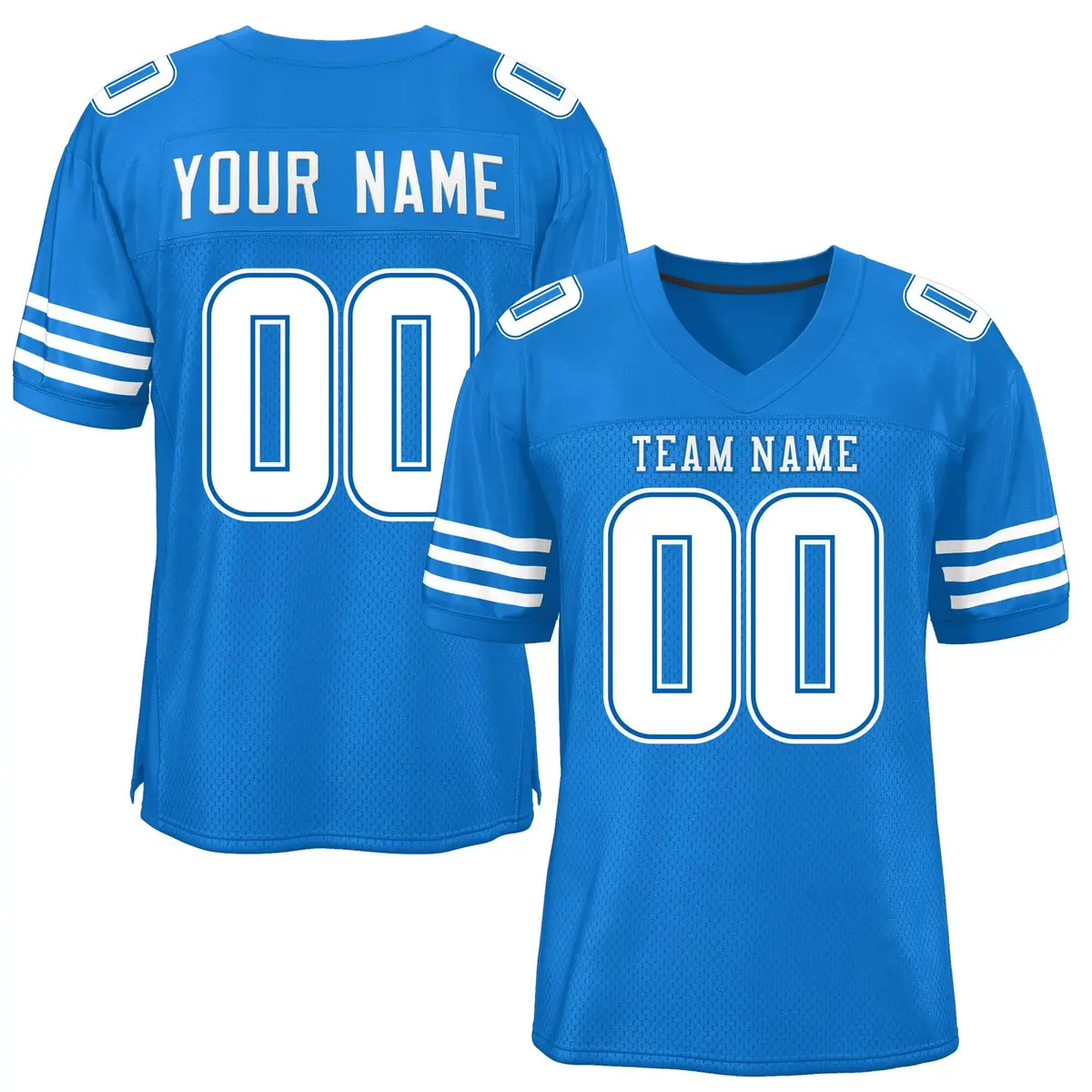 Panther Blue White Classic Mesh Authentic Football Jersey