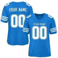 Panther Blue White Classic Mesh Authentic Football Jersey