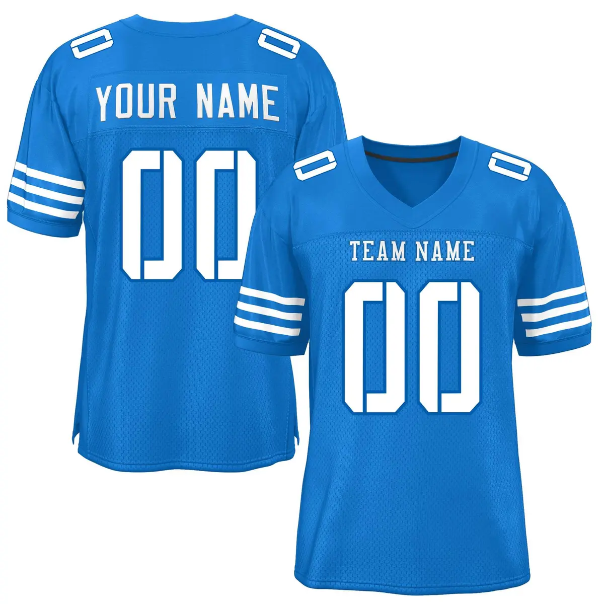 Panther Blue White Classic Mesh Authentic Football Jersey