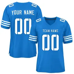 Panther Blue White Classic Mesh Authentic Football Jersey 1