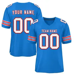 Panther Blue White-Red Classic Authentic Football Jersey 1