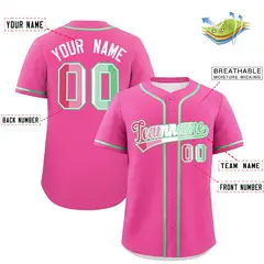 Pink Abrosexual Pride Month Baseball Jersey 2